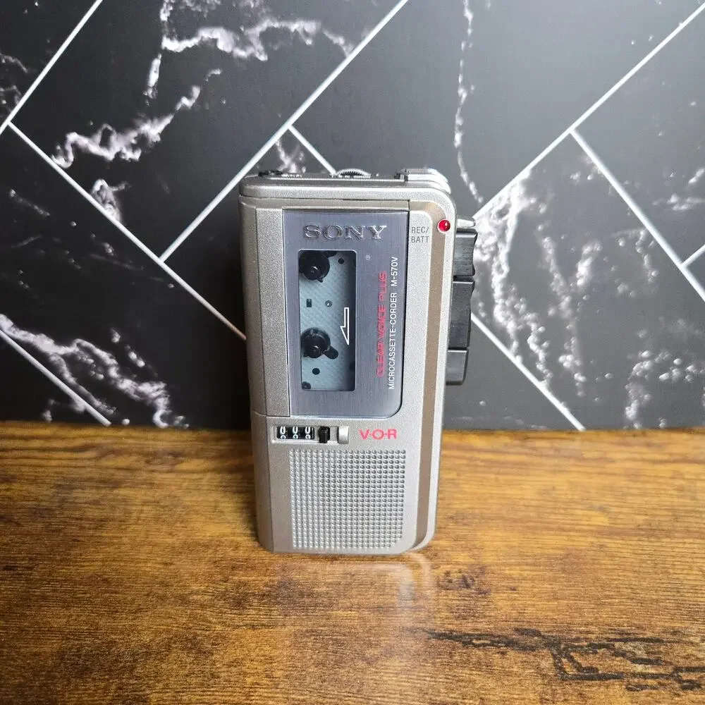 Sony M-570V Microcassette Recorder VOR Clear Voice Plus Tested Working READ